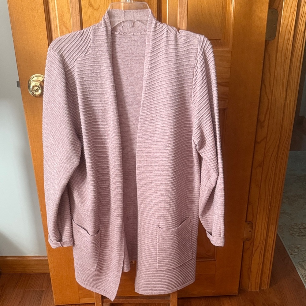 Cyrus Pink Open-Front Cardigan